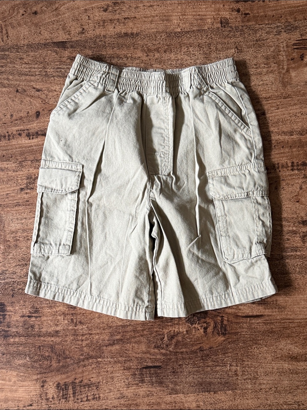 Tan Cargo Shorts with Elastic Waist boys size 5t